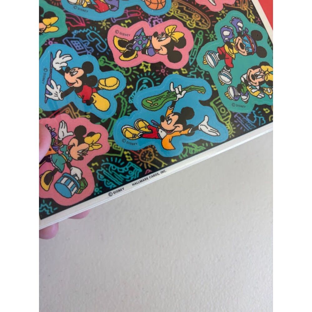 VTG Mickey's Stuff for Kids Disney Sticker Pack Deadstock Hallmark Minnie Mouse - Picture 4 of 4
